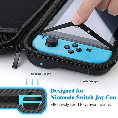 HEYSTOP Accesorio Compatible con Nintendo Switch Funda Compatible con Nintendo Switch Funda de Transporte para Nintendo Switch Protector de Pantalla Apretones de Pulgar