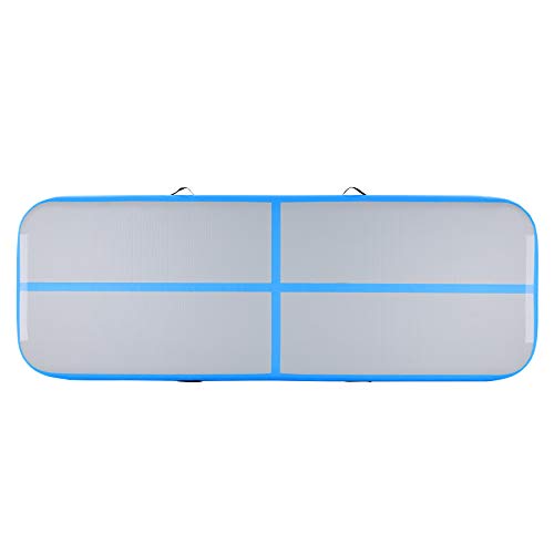 Hiram Colchoneta para Volteretas 400 x 100 x 20 cm Colchoneta de Gimnasia Inflable Tumbling Mat Gimnasia para Gimnasio/Yoga/Entrenamiento/Tumbado/Parque/Uso Doméstico (400 x 100 x 20 cm)