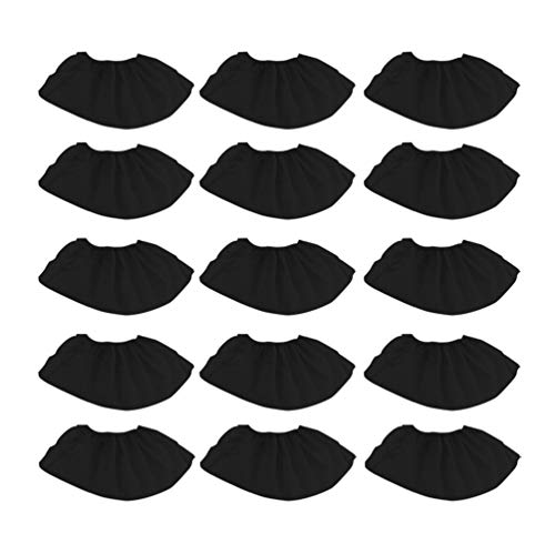 Holibanna 100Pcs Cubre Zapato Desechables Cubrebotas Impermeables Antideslizantes Botines para Laboratorio Médico Interior (Negro)