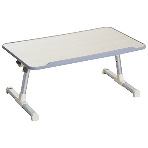 HOMCOM Mesa de Ordenador Ajustable y Plegable Soporte Escritorio para Portátil Mesa sobre Sofá Cama para Desayuno Lectura de Niños Bandeja Leyendo 54x30x22.5-32cm