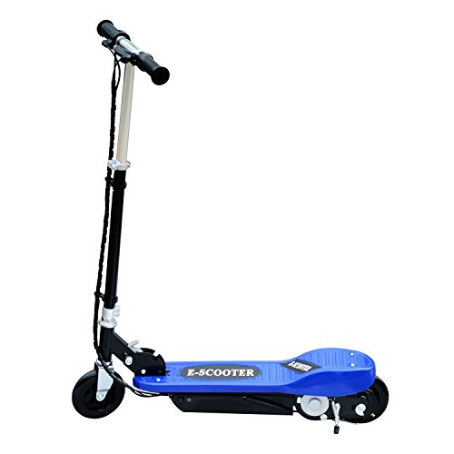 HOMCOM Patinete Plegable Niño Eléctrico Tipo Scooter con Manillar Azul Patinete Eléctrico Plegable Tipo Scooter con Manillar Ajustable Freno y Pie de Apoyo 120W Carga 50kg 78x37x99cm (Azul)