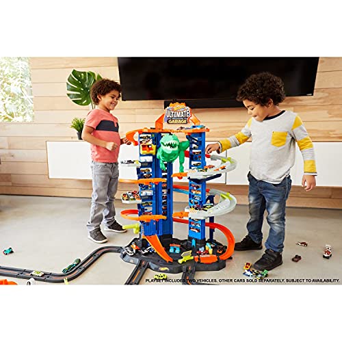 Hot Wheels Ultimate Garage, garaje y pista para coches de juguete (Mattel GJL14)