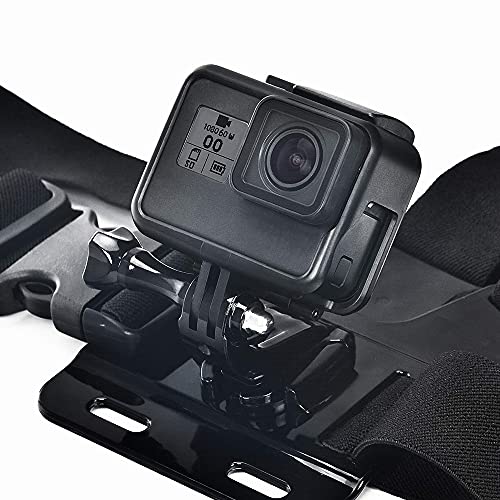 Houdian Arnés de Pecho Soporte para el Pecho Chesty Chest Mount Montura Compatible con GoPro Hero y cámaras de acción: Correa para el Pecho Totalmente Ajustable