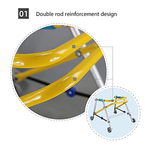 HOUSEHOLD Andador Posterior Ligero, Entrenador de Marcha, Andador Plegable para Niños, Andador de Entrenamiento de Cuatro Ruedas, Andador para Discapacitados, Fractura, Rehabilitación, Entrenamiento