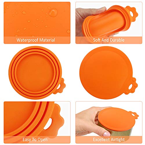 Huayue 6pcs Tapas de Silicona para Latas de Mascotas, Tapas de Lata de Silicona para Perros y Gatos Cubiertas de Silicona para Latas de Mascotas, se Adapta a 3 Tamaños Diferentes (10cm, 6 Colores)