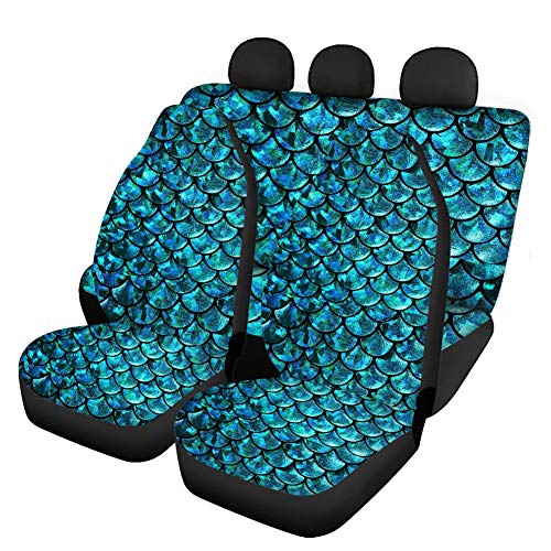 Hugding - Juego completo de fundas para asiento de coche, color azul marino, para la mayoría de coches, sedens, camión y material lavable.