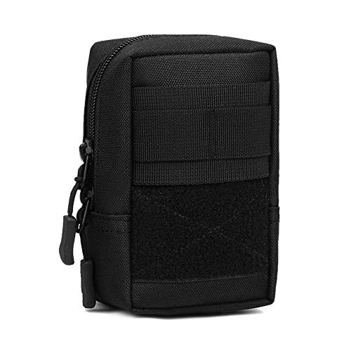 HUNTVP táctica Bolsa MOLLE Pouch pequeña Bolsa Bolsillo de Primeros Auxilios Impermeable Bolsa de Emergencia Mini Bolsa Botiquín para Camping Senderismo, Negro