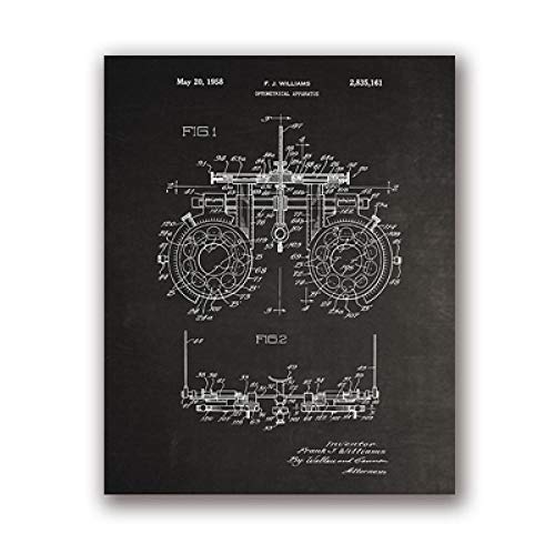 Impresiones regalos de optometrista cartel de arte de medicina óptico herramientas médicas planos arte lienzo pintura decoración de pared