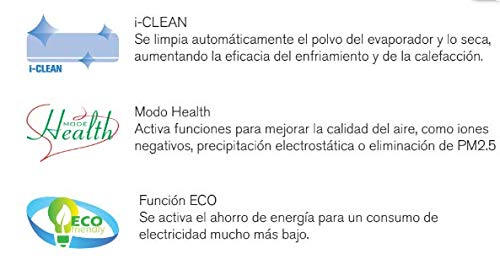 INFINITON Aire Acondicionado Split 3720MU (A++, Inverter, Gas R32, WiFi, Deshumidificador, Funcion Eco, i-Clean) (3500 FRIGORIAS)