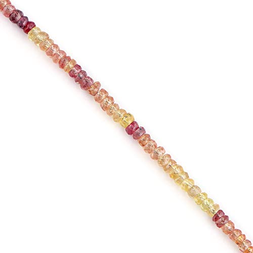 InfinityGemsArt Natural Shaded Yellow Sapphire Crystals Beads Dainty Bracelets for her, Gemstone Beads, Birthstone, Healing Stones, Statement Jewelry, 925 Sterling Silver Chain 8 inch