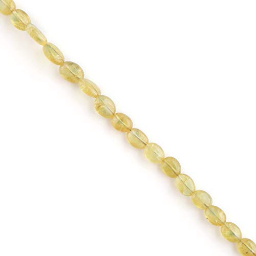 InfinityGemsArt Natural Yellow Sapphire Stone Oval Tumbles Full Beads Dainty Bracelet Premium Jewelry for Women, 925 Sterling Silver, Natural Gemstone, Healing Crystals, 8 inch Premium Gift