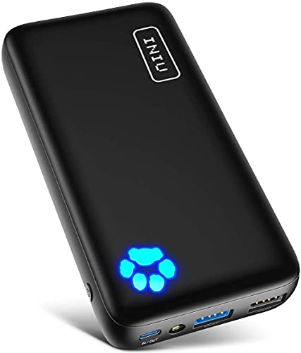 INIU Bateria Externa Movil, Compacto 20000mAh Power Bank con USB C y Salidas De 3A, Cargador Portatil Con Linterna Para iPhone Xs 8 7 Plus iPad Airpods Samsung S20 S10 Note 20 10 Xiaomi LG Etc.