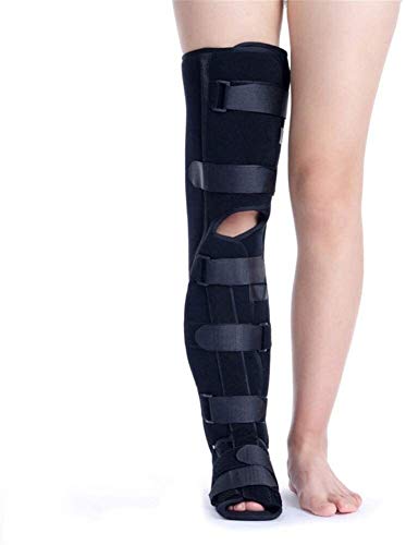 Inmovilizador de la Rodilla Ajustable Brace Orthopedic Walker Boots Reutilizable Secure Comfort Férula de la Rodilla Estabilizador de Soporte aplicable a fracturas tibiales y tibulares, fracturas del