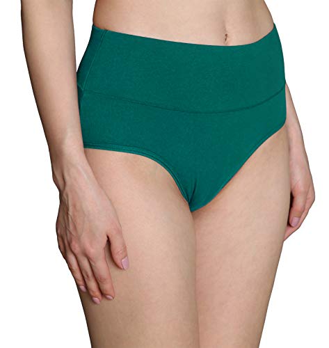 INNERSY Bragas Mujer de Algodón Ropa Interior de Cintura Alta Cómoda y Sexy Braguitas Pack de 5 (XL-EU 44, Multicolor)