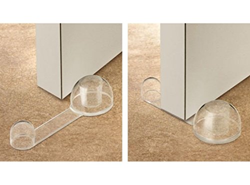 INOFIX 2760B123 - Retenedor de Puerta Flexible y Adhesivo, Transparente, 27 x 40 x 108 mm