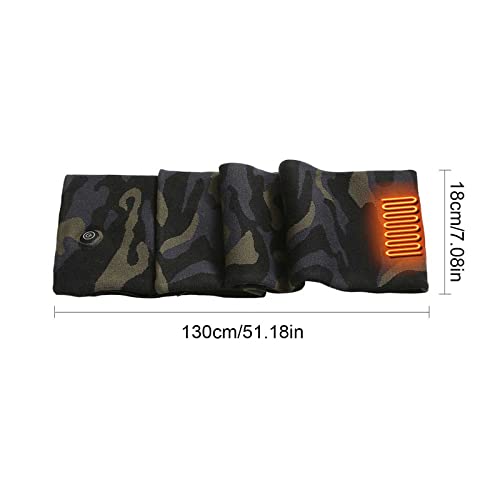 Invierno Otoño Hombre Bufanda de Punto, Bufanda con calefacción Inteligente USB, con 3 Niveles de calefacción, Alivia los músculos tensos y cansados, para Navidad y San Valentín