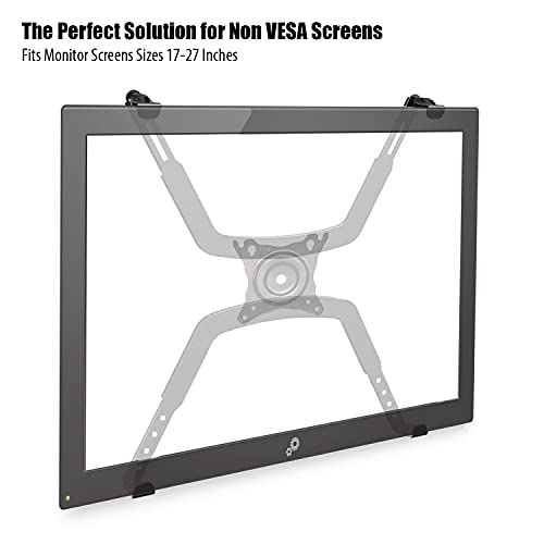 Invision Kit Adaptador No VESA para Pantallas de TV y Monitores PC 17"-27" Sin Orificios de Fijación Traseros [Soporte de TV o Brazo de Monitor Con Patrón de Montaje 75x75mm] Carga máx. 6,5kg (NV100)