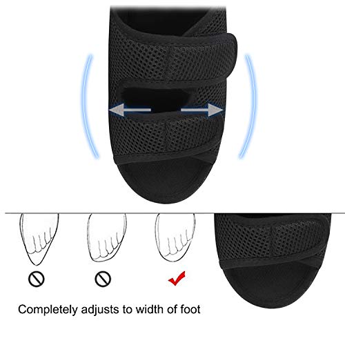 ITODA - Zapatillas para mujer con diabéticos, ortopédicas de viscoelástica, punta abierta, ajustable, antideslizante, cómodo para pies hinchados, artritis y edema