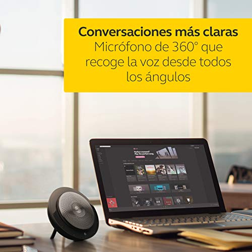 Jabra Speak 710 - Altavoz Portátil para Conferencias con Adaptador Bluetooth y USB - Certificado para Comunicaciones Unificadas - Compatible con PC, Smartphones y Tabletas