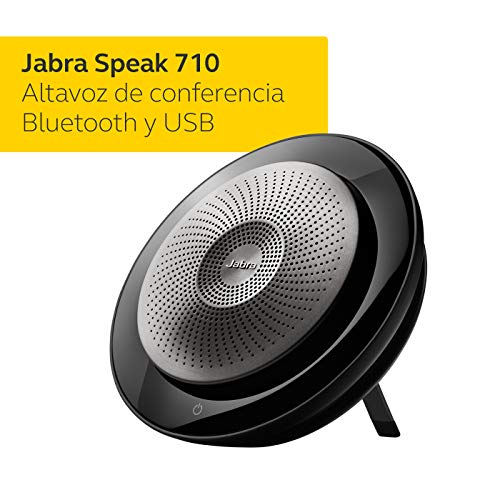 Jabra Speak 710 - Altavoz Portátil para Conferencias con Adaptador Bluetooth y USB - Certificado para Comunicaciones Unificadas - Compatible con PC, Smartphones y Tabletas