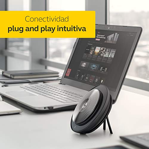 Jabra Speak 710 - Altavoz Portátil para Conferencias con Adaptador Bluetooth y USB - Certificado para Comunicaciones Unificadas - Compatible con PC, Smartphones y Tabletas