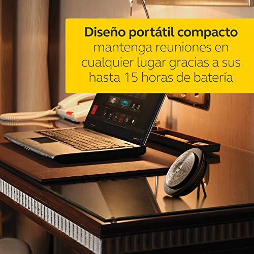 Jabra Speak 710 - Altavoz Portátil para Conferencias con Adaptador Bluetooth y USB - Certificado para Comunicaciones Unificadas - Compatible con PC, Smartphones y Tabletas