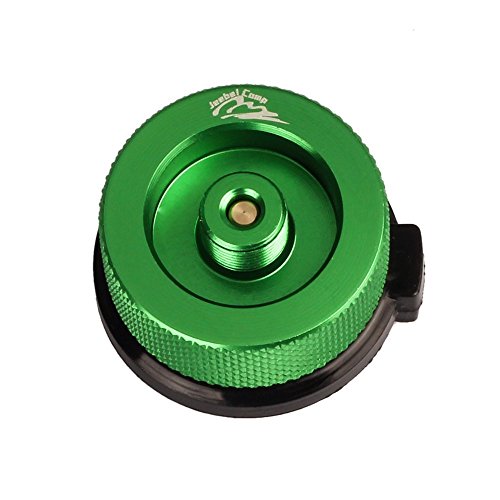 Jeebel Camp Adaptador de Gas Camping Conversión de Gas de Entrada Tipo Tornillo Adapter de Estufa Cylinder Convertidor para Tornillo de Cartucho CV Butane de Gas o Tipo Lindal, Verde