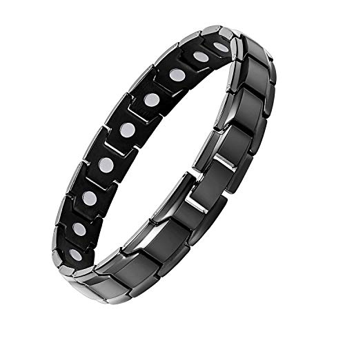 Jerecol Brazalete MagnéTico Artritis AnalgéSica Pulsera MagnéTica De Acero Inoxidable Con Regalos De Salud MagnéTica Fuerte Para Hombres Y Mujeres Con Herramientas De Desmontaje Y Cajas De Regalo.