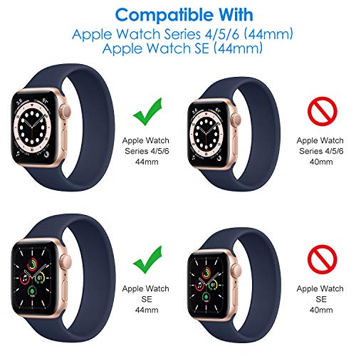 JETech Protector Pantalla Compatible Apple Watch 44 mm, Alta Definición, Ultra Fino, 3 Unidades