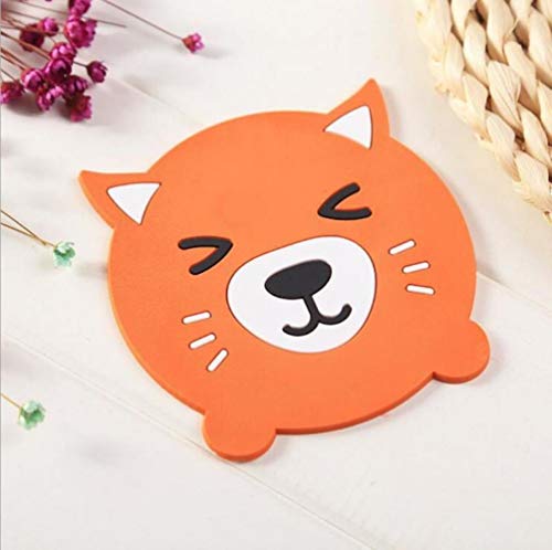 JIAYAN Cartoon Animal Drink Coaster Soporte de Mesa Mantel Individual Posavasos de café Soporte para Taza Caliente Alfombrilla Alfombrillas de Cocina Accesorios de Cocina, Rana, Federación de Rusia