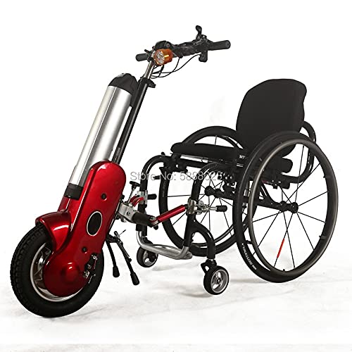 JINKEBIN Electric Silla de Ruedas Mejor Calidad 36V 400W Portátil Portátil Cabeza de Unidad de Silla de Ruedas para Personas con discapacidad Handbike eléctrico (Color : Chocolate)