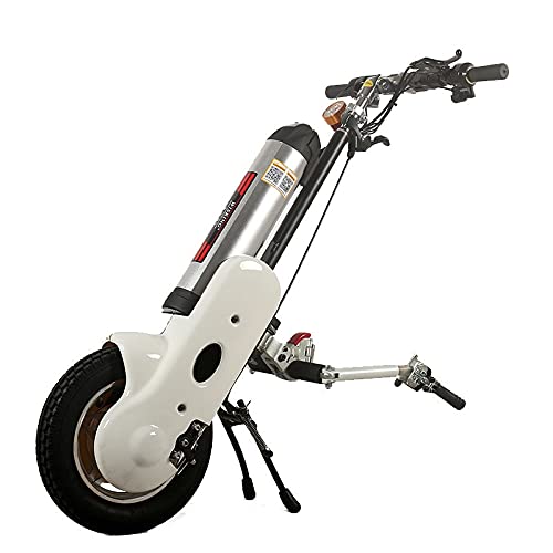 JINKEBIN Electric Silla de Ruedas Mejor Precio 36V / 12AH Handbike eléctrico Manual de manejo de la Cabezal de la cabecera Tracción de la Cabeza Booster para discapacitados