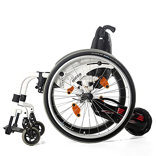 JINKEBIN Electric Silla de Ruedas Selling Electric Handbike Sports Setherchair Drive Manual Remolque de Silla de Ruedas (Color : Rigid WC Connect)