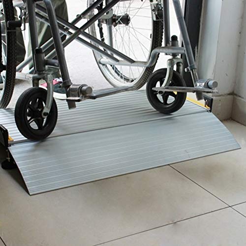 JLXJ Rampas Rampa de Entrada de Aluminio para Sillas de Ruedas, Umbral de Transición, Escaleras, Escalones, Rampas de Entrada Portátiles (Size : 70×74cm/27.5×29in)