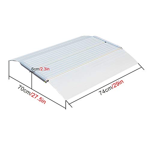 JLXJ Rampas Rampa de Entrada de Aluminio para Sillas de Ruedas, Umbral de Transición, Escaleras, Escalones, Rampas de Entrada Portátiles (Size : 70×74cm/27.5×29in)