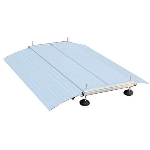 JLXJ Rampas Rampa de Entrada de Aluminio para Sillas de Ruedas, Umbral de Transición, Escaleras, Escalones, Rampas de Entrada Portátiles (Size : 70×74cm/27.5×29in)