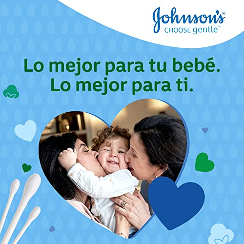 Johnson's Baby Bastoncillos para Bebé con extremos de algodón 100% puro - 1 x 100 bastoncillos