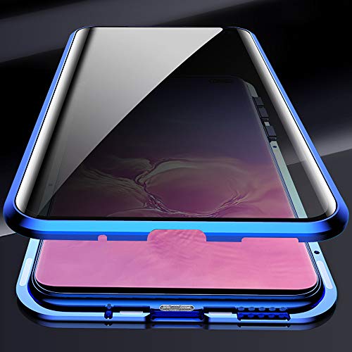 Jonwelsy Anti-Spy Funda para Samsung Galaxy S8 Plus, 360 Grados Proteccion Case, Privacidad Vidrio Templado Anti espía Cover, Adsorción Magnética Metal Bumper Cubierta para Galaxy S8+ (Negro)