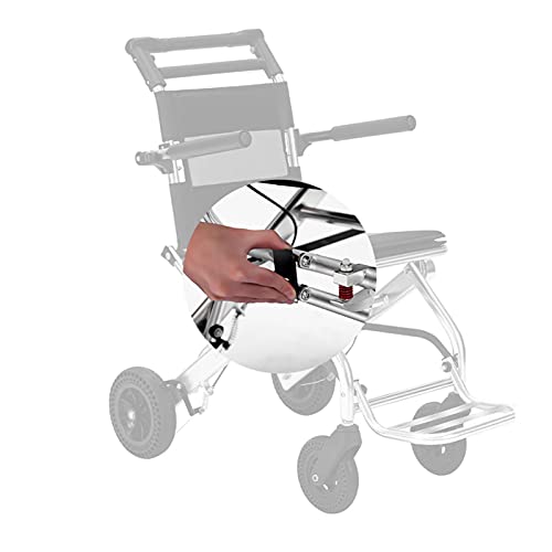 Joyfitness Silla De Ruedas Autopropulsada Manual, Tránsito Plegable para Silla De Ruedas Autopropulsada De Aluminio con Frenos De Mano Compatibles con Personas Obesas