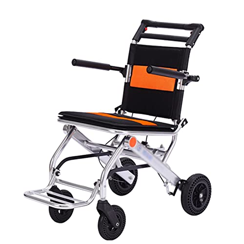 Joyfitness Silla De Ruedas Autopropulsada Manual, Tránsito Plegable para Silla De Ruedas Autopropulsada De Aluminio con Frenos De Mano Compatibles con Personas Obesas