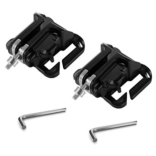 Jubaopen 2PCS Cámara Cinturón Hebilla de Cintura para Cámara Cinturón de Botón de Camara Soporte de La Cintura de Cámara de Boton con Llave para Cámaras Réflex SLR DSLR（8.4 * 6.9cm*3.8cm, Negro）