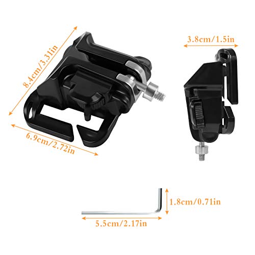 Jubaopen 2PCS Cámara Cinturón Hebilla de Cintura para Cámara Cinturón de Botón de Camara Soporte de La Cintura de Cámara de Boton con Llave para Cámaras Réflex SLR DSLR（8.4 * 6.9cm*3.8cm, Negro）