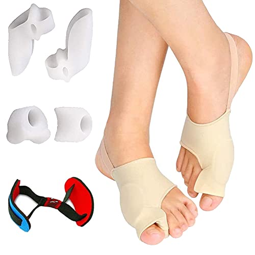 Juego de corrector de juanetes Separador de Dedos de Gel Corregir Hallux Valgus Alivio Dolor Del Pie para juanetes, férula, protector, para hombres y mujeres 7 Piezas