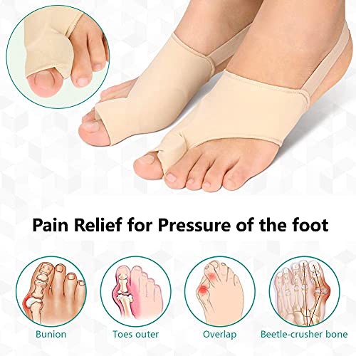 Juego de corrector de juanetes Separador de Dedos de Gel Corregir Hallux Valgus Alivio Dolor Del Pie para juanetes, férula, protector, para hombres y mujeres 7 Piezas