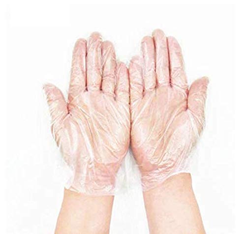 JUNSHUO 500 Piezas Guantes Desechables Plástico Transparente Limpieza Trabajo Polietileno Pe Para Cocinar Pintura Coloración Del Cabello, Barbacoa, El Hogar, Baño, Sanitarios La La Cocina