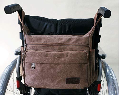 JY Bolsa de almacenamiento de mochila para silla de ruedas - Bolsa de accesorios de transporte en silla de ruedas, andadores rodantes; Sillas de transporte - Bolsa para silla de rue