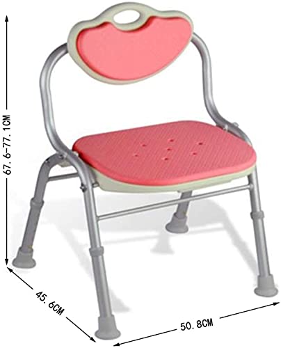 JYDQM Taburete de Ducha Silla de Baño para Ancianos Taburete de Baño Geriátrico Silla de Ducha de Bebé Silla Plegable Taburete de Baño Silla de Baño Aplicar a Ancianos Discapacitados,Rosado