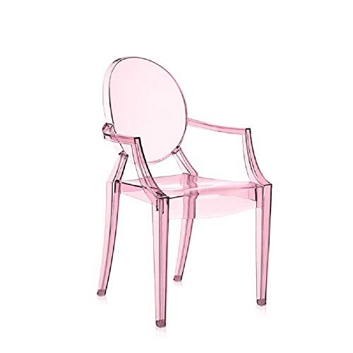 Kartell Lou Ghost - Silla, Rosa, 39 x 37 x 63 cm