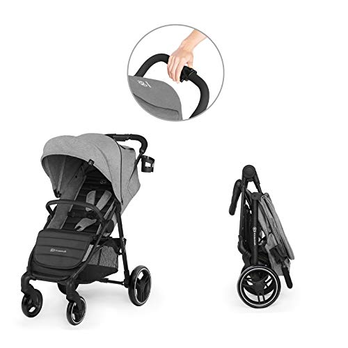 Kinderkraft Silla de Paseo GRANDE CITY, Carrito, Ajustable, Accesorios, Hasta 3 Años, Gris