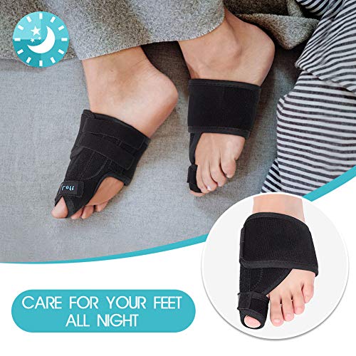 Kit de Corrector de Juanetes Nocturno, Férula para Hallux Valgus con 3 Pares Gel Separadores para Dedos, Férulas de juanete Nocturno, Alivio del Dolor de Juanete para Hombres y Mujeres